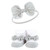 Hudson Baby Headband and Socks Giftset, Pink Gray Flower