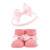 Hudson Baby Headband and Socks Giftset, Pink Gray