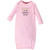 Hudson Baby Girl Cotton Gowns, Sparkle, Preemie/Newborn