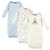 Touched by Nature Organic Cotton Gowns, Blue and Gray, Preemie Newborn