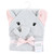 Hudson Baby Cotton Animal Face Hooded Towel, Dreamy Elephant Girl