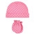 Hudson Baby Infant Girl Cotton Cap and Scratch Mitten Set, Cute-A-Saurus, 0-6 Months