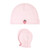 Hudson Baby Infant Girl Cotton Cap and Scratch Mitten Set, Strawberry, 0-6 Months