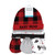 Hudson Baby Cotton Cap and Scratch Mitten Set, Buffalo Plaid Bear