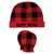 Hudson Baby Unisex Baby Cotton Cap and Scratch Mitten Set, Buffalo Plaid Bear, 0-6 Months