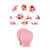 Hudson Baby Cotton Cap and Scratch Mitten Set, Autumn Rose