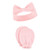 Hudson Baby Cotton Headband and Scratch Mitten Set, Pink Gray Floral 8-Piece