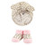 Hudson Baby Turban and Socks Set, Blush Rose Leopard