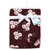 Hudson Baby Plush Blanket with Furry Binding and Back, Burgundy Floral