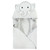 Hudson Baby Cotton Animal Face Hooded Towel, Gray Elephant