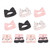 Hudson Baby 10Pc Headband and Socks Set, Berry Floral
