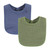Hudson Baby Drooler Bib with Waterproof Lining, Blue Burgundy