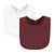 Hudson Baby Drooler Bib with Waterproof Lining, Pink Burgundy