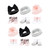 Hudson Baby 12Pc Headband and Socks Giftset, Pink Black Gray