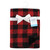Hudson Baby Plush Blanket with Furry Binding and Back, Buffalo Plaid