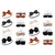 Hudson Baby 16Pc Headband and Socks Giftset, Classic Neutrals