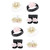 Hudson Baby 8Pc Headband and Socks Set, Lace