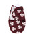 Hudson Baby Plush Faux Fur Swaddle Wrap, Burgundy Floral