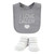 Hudson Baby Cotton Bib and Sock Set, I Love Grey