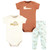 Hudson Baby Cotton Bodysuit and Pant Set, Magical Rainbow Short Sleeve