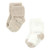 Hudson Baby Cotton Rich Newborn and Terry Socks, Gray Taupe Stripe