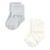 Hudson Baby Cotton Rich Newborn and Terry Socks, Gray Taupe Stripe