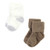 Hudson Baby Cotton Rich Newborn and Terry Socks, Gray Taupe Stripe