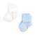 Hudson Baby Cotton Rich Newborn and Terry Socks, Solid Blue Gray 8 Pack Chenille