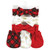 Hudson Baby Cotton Headband and Scratch Mitten Set, Fancy Plaid Snowflake