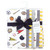 Hudson Baby Cotton Flannel Burp Cloths, Sports Fan 7 Pack