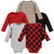 Hudson Baby Thermal Long Sleeve Bodysuits, Buffalo Plaid Leopard