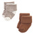 Hudson Baby Cotton Rich Newborn and Terry Socks, Neutral Brown