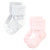Hudson Baby Cotton Rich Newborn and Terry Socks, Pink Heart