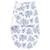 Hudson Baby Plush Faux Fur Swaddle Wrap, Blue Toile