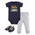 Hudson Baby Cotton Bodysuit, Pant and Shoe Set, Hola Ladies Short Sleeve