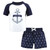 Hudson Baby Swim Rashguard Set, Navy Anchor
