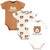 Hudson Baby Cotton Bodysuits, Bear Hugs