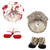 Hudson Baby Turban and Socks Set, Red Rose Leopard