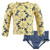 Hudson Baby Swim Rashguard Set, Blue Yellow Daisy