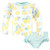 Hudson Baby Swim Rashguard Set, Mint Lemons