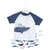 Hudson Baby Swim Rashguard Set, Whale Hello There
