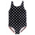 Hudson Baby Baby and Toddler Swimsuit, Black Dot Pink 1