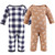 Hudson Baby Thermal Coveralls 2pk, Football