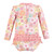Hudson Baby Rashguard Baby and Toddler Swimsuit, Peace Love Flowers