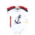 Hudson Baby Cotton Bodysuits, Nautical Anchor