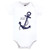 Hudson Baby Cotton Bodysuits, Nautical Anchor