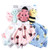 Hudson Baby Animal Face Security Blanket, Butterfly 3-Pack