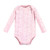 Touched By Nature Organic Cotton Long-Sleeve Bodysuits, Pink Peanut