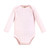 Touched By Nature Organic Cotton Long-Sleeve Bodysuits, Pink Peanut