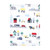 Hudson Baby Cotton Flannel Burp Cloths Bundle, City Life